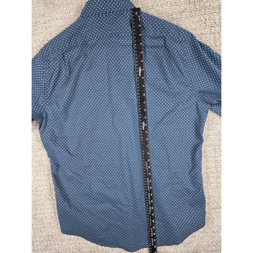 Ralph Lauren Mens Classic Fit Performance Button Shirt Blue Geometric Size Large - Picture 7 of 7